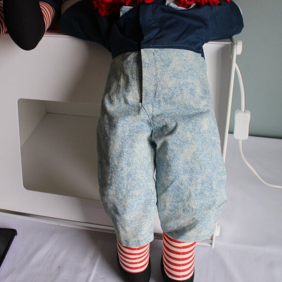 Vintage 25 in Hand Made Raggedy Ann And Andy Dolls Embroidered Faces Well Made - Picture 14 of 16